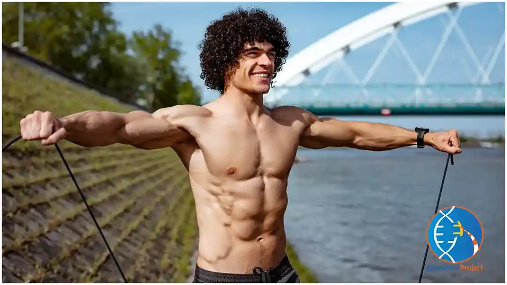 RAD 140 Before and After: Young man showcasing a fit and muscular physique